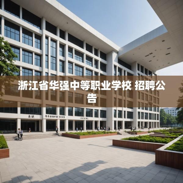 浙江省华强中等职业学校 招聘公告