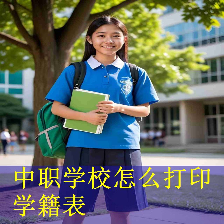 中职学校怎么打印学籍表