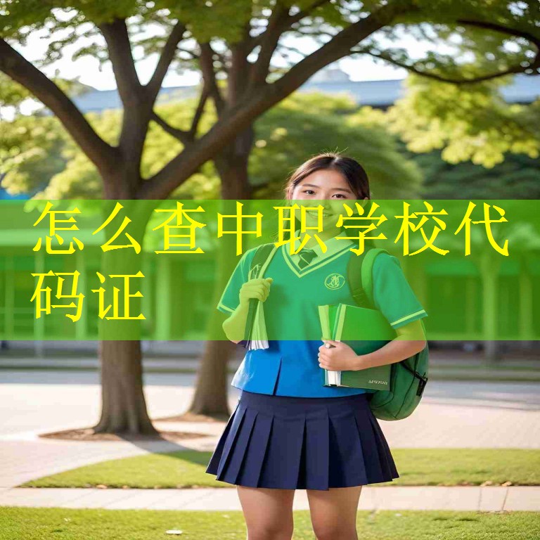 怎么查中职学校代码证